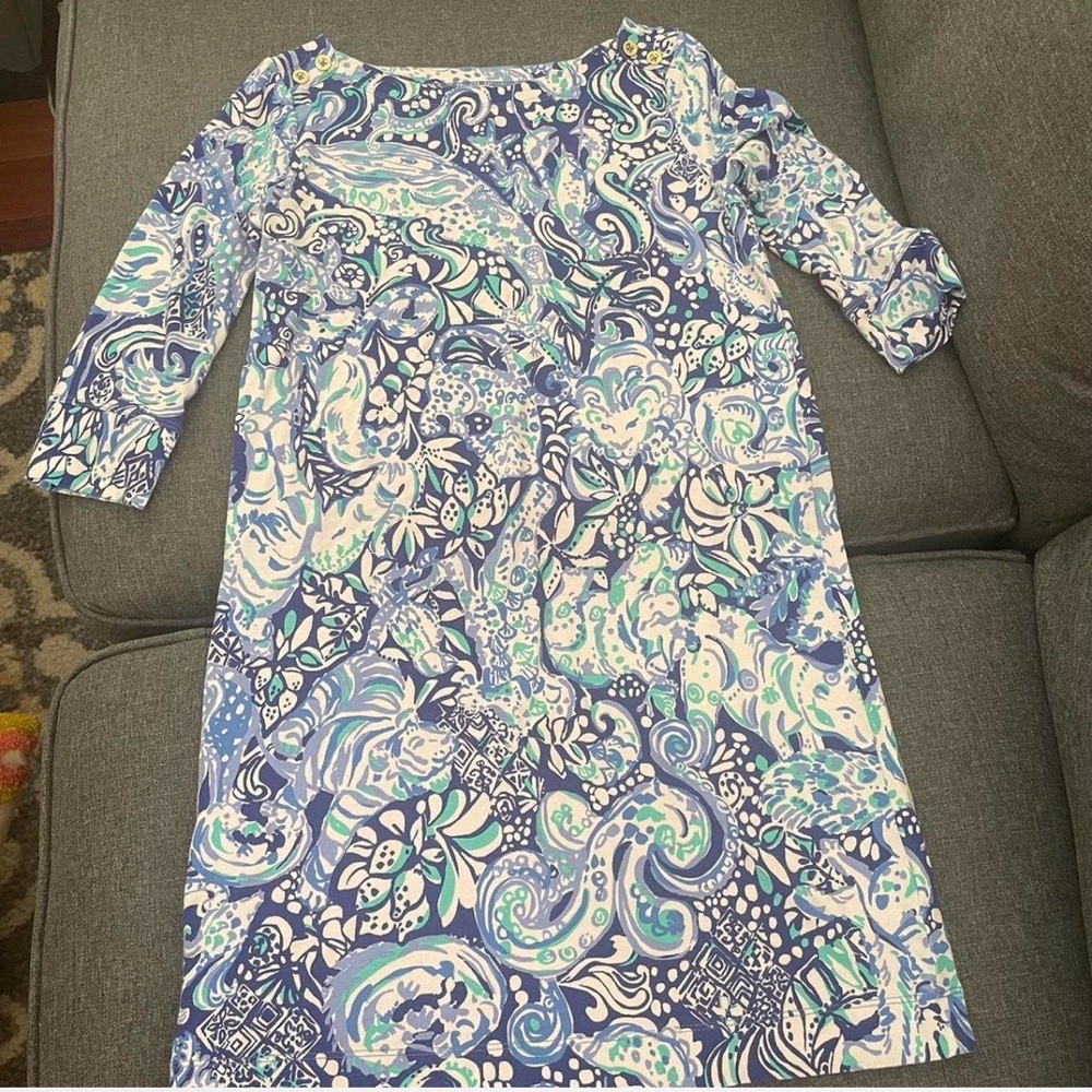 Lilly Pulitzer Blue and White Kids Casual Dress